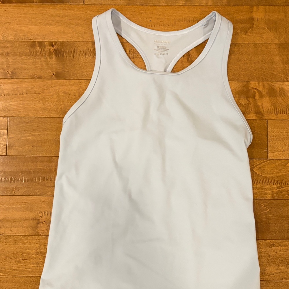 Light Blue Racerback Peloton Tank Top Medium